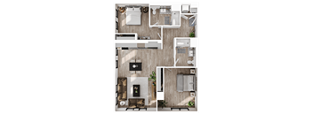 a1 floor plan of a 1 bedroom apartment