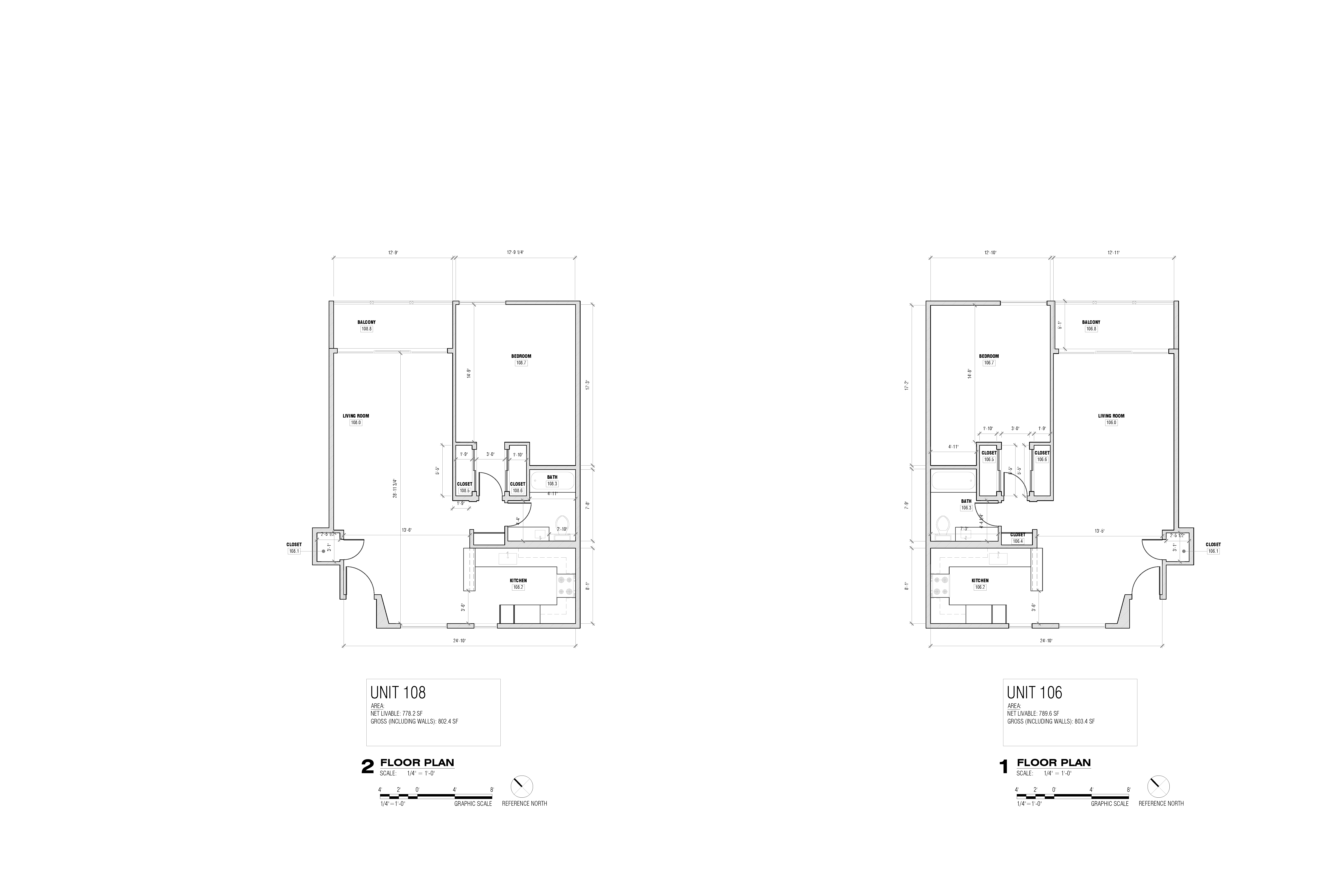 Two floor plans for a building are shown, one labeled INT 05 and the other INT 06.