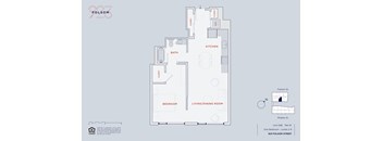 A floor plan of an apartment at Folsom Street.