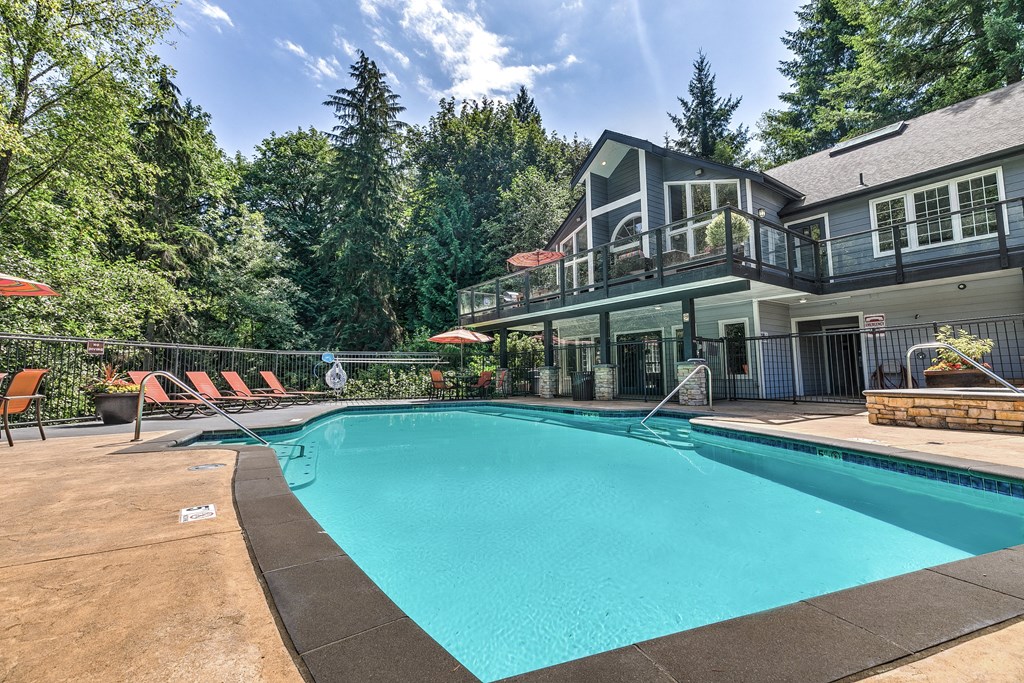 Clubhouse overlooking pool