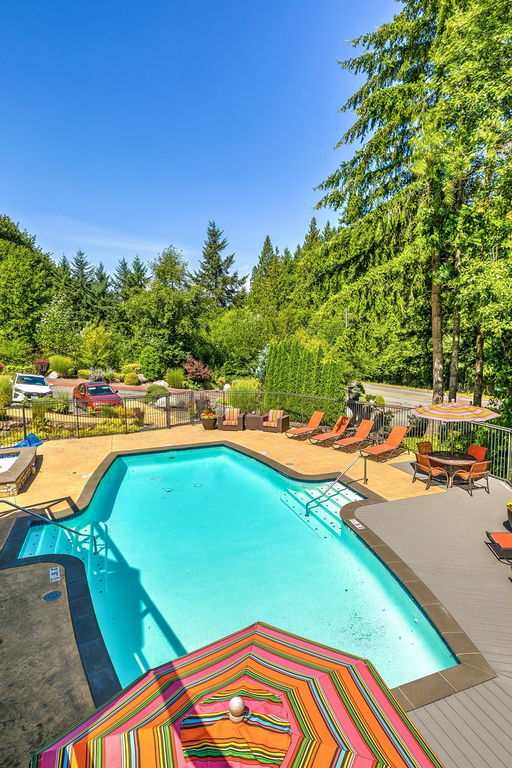 Pool with lounge seating
