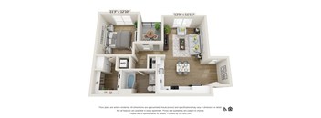 1 bed 1 bath - 672 square feet