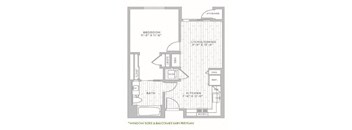A1  – 1 Bedroom 1 Bath Floor Plan Layout – 700 Square Feet