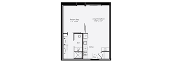 a2 one bedroom one bath floor plan 730 square feet
