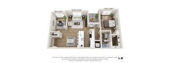1 bed 1 bath - 862 sqft