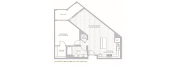 A4  – 1 Bedroom 1 Bath Floor Plan Layout – 853 Square Feet