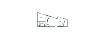 bedroom floor plan at the lofts at gin alley apartments in chicago, il