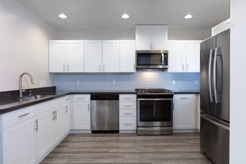 Kitchen at Aqua Via Apartments, Oakland, 94607