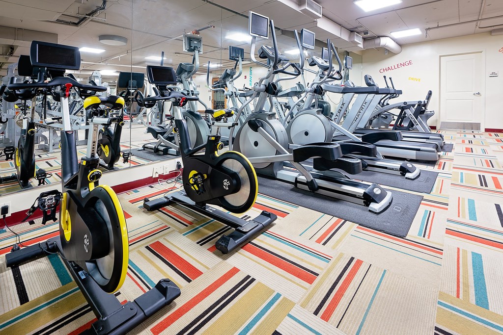 Fitness center with cardio equipment