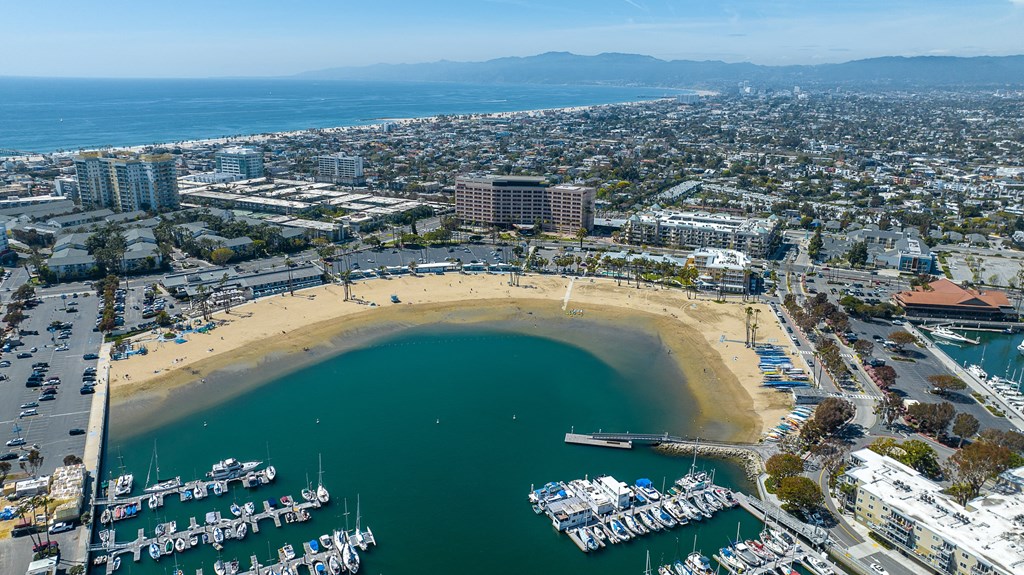 Aerial view of the city of Marina Del Rey