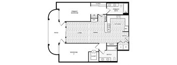 Barcelona - 2 bed 2 bath - 1497 sqft