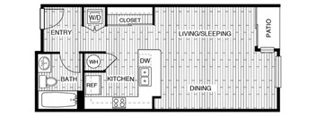 Catalina -  studio 1 bath - 608 sqft