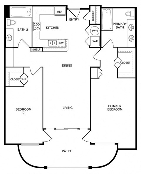 Mallorca - 2 bed 2 bath - 1388 sqft