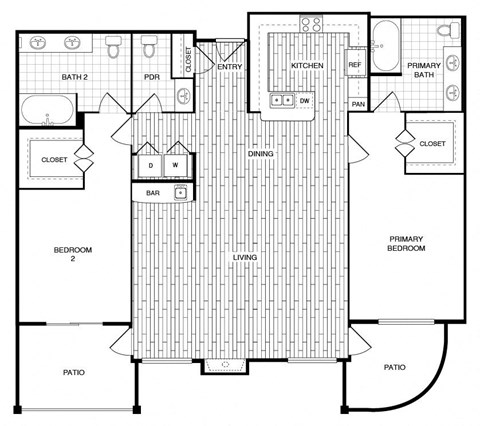 Martinique - 2 bed 2.5 bath - 1792 sqft