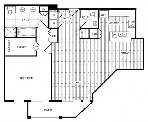 Mykanos - 1 bed 1.5 bath -