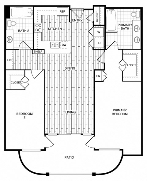 Santiago - 2 bed 2 bath - 1313 sqft