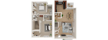 Residence 2 - 2 bed 2 bath 1225 sqft
