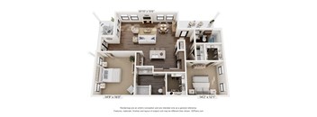 C1328 one bedroom floor plan is shown in this image