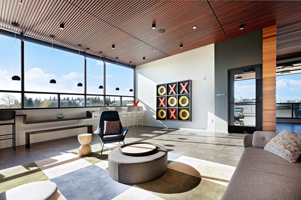 a view of the living room from the terrace