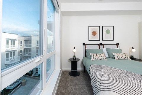 Bedroom with window view