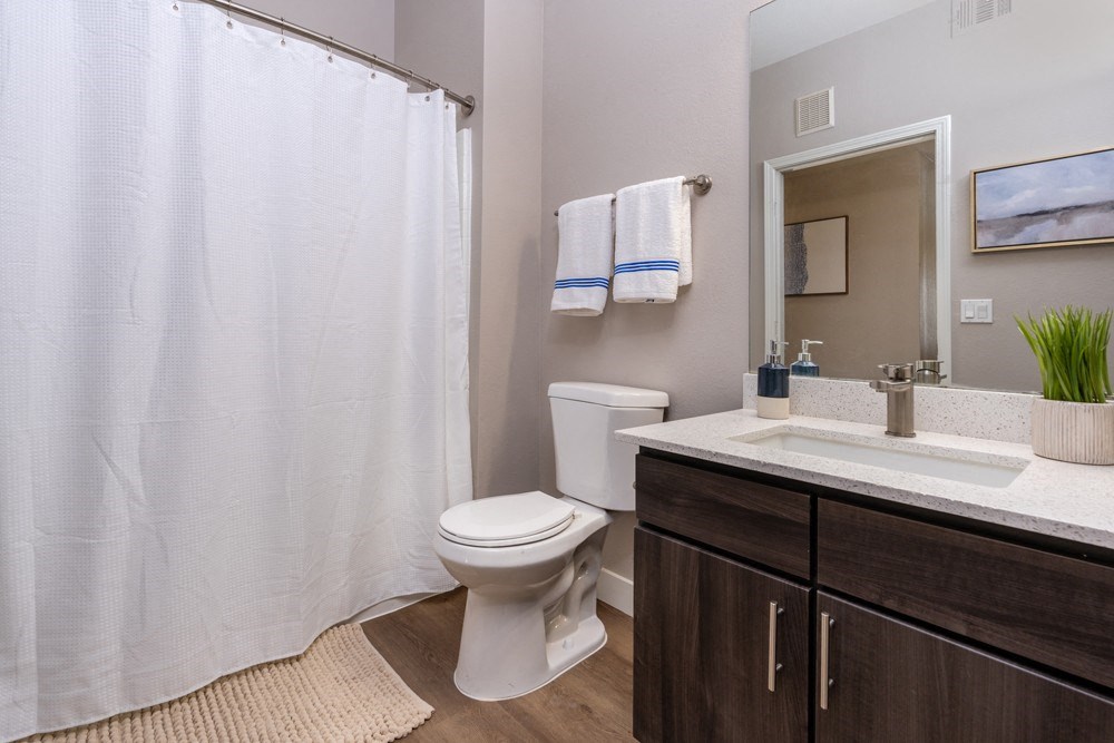 a bathroom with a toilet and a sink and a shower