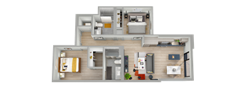 a bedroom floor plan with a bedroom and a bathroom