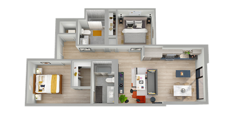 a bedroom floor plan with a bedroom and a bathroom