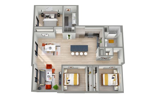 bedroom floor plan an overview of the upstairs and of a 3 bedroom apartment