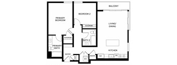Plan D - 1017 sqft