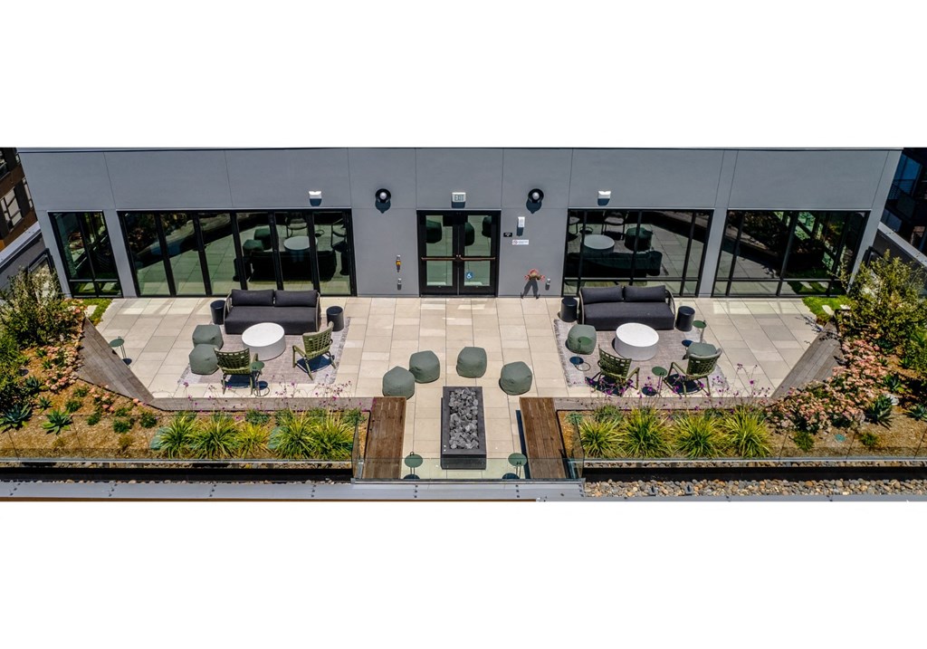 artizan community balcony with lush landscaping