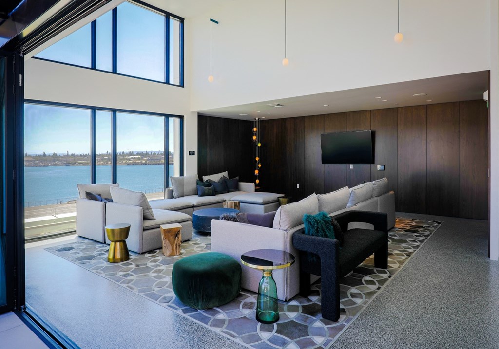 clubroom lounge with bay views