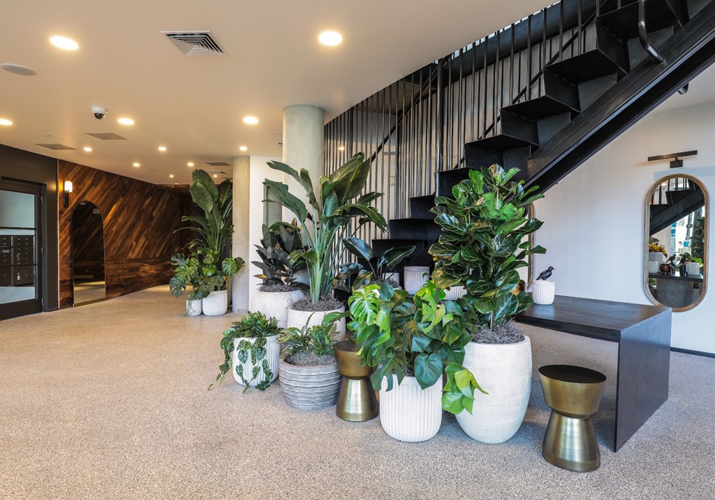 corridor filled with plants