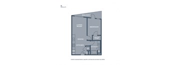 B - 1 bed 1 bath - 658 sqft