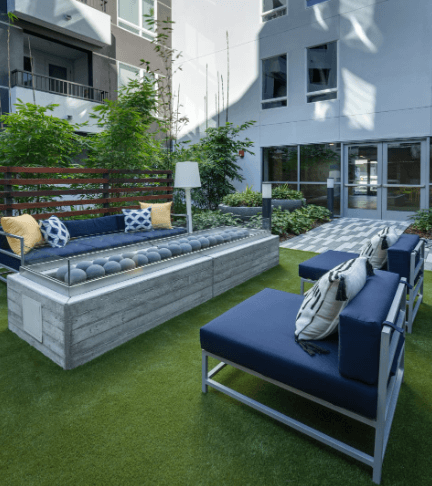 outside seeing with couch chairs and firepit