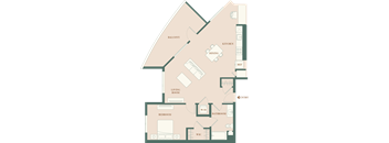 1G - 1 bed 1 bath