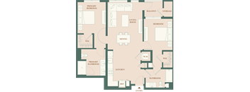 2B - 2 bed 2 bath