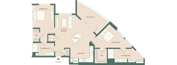 2C - 2 bed 2 bath