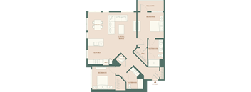 2F - 2 bed 2 bath