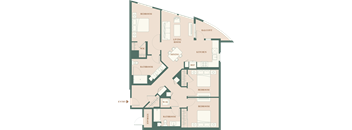 3B - 3 bed 2 bath