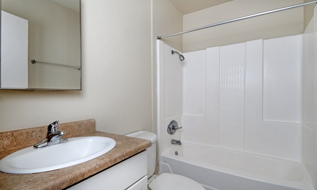 jefferson floor plan bathroom at Avenue Two Apartments, Redwood City  , CA 94063