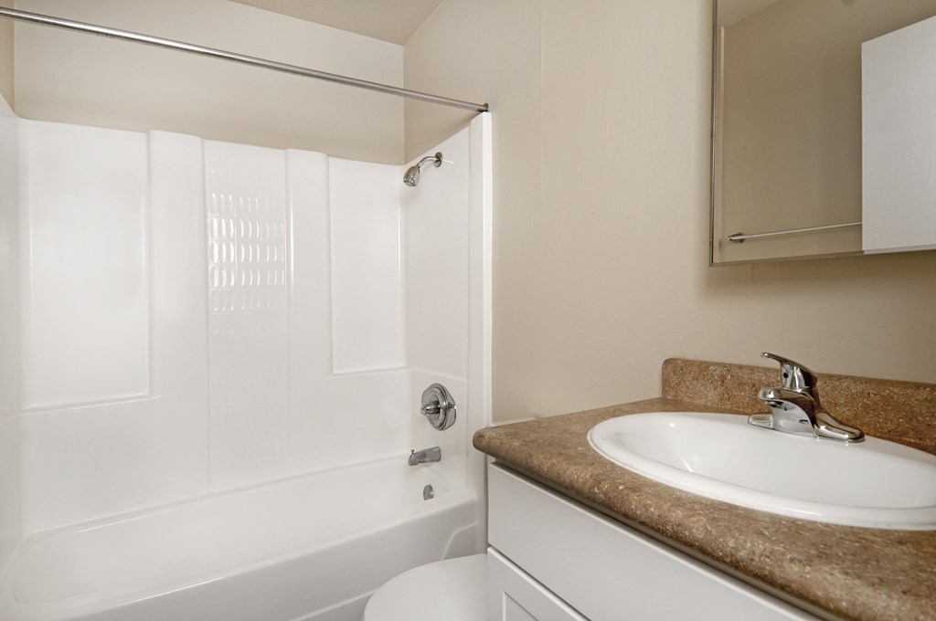 seaport floor plan bathroom at Avenue Two Apartments, Redwood City  ,California, 94063
