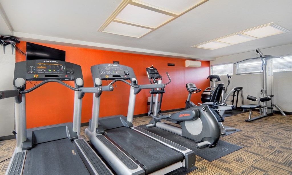avenue two apartment fitness center at Avenue Two Apartments, Redwood City