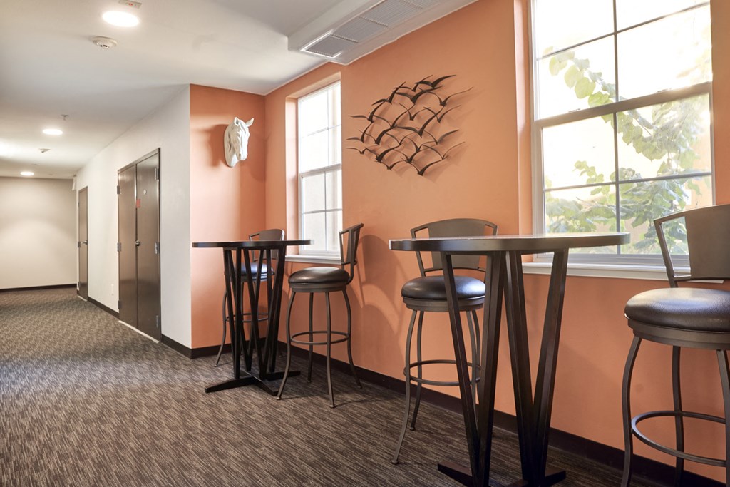 Cafe style sitting in lobby