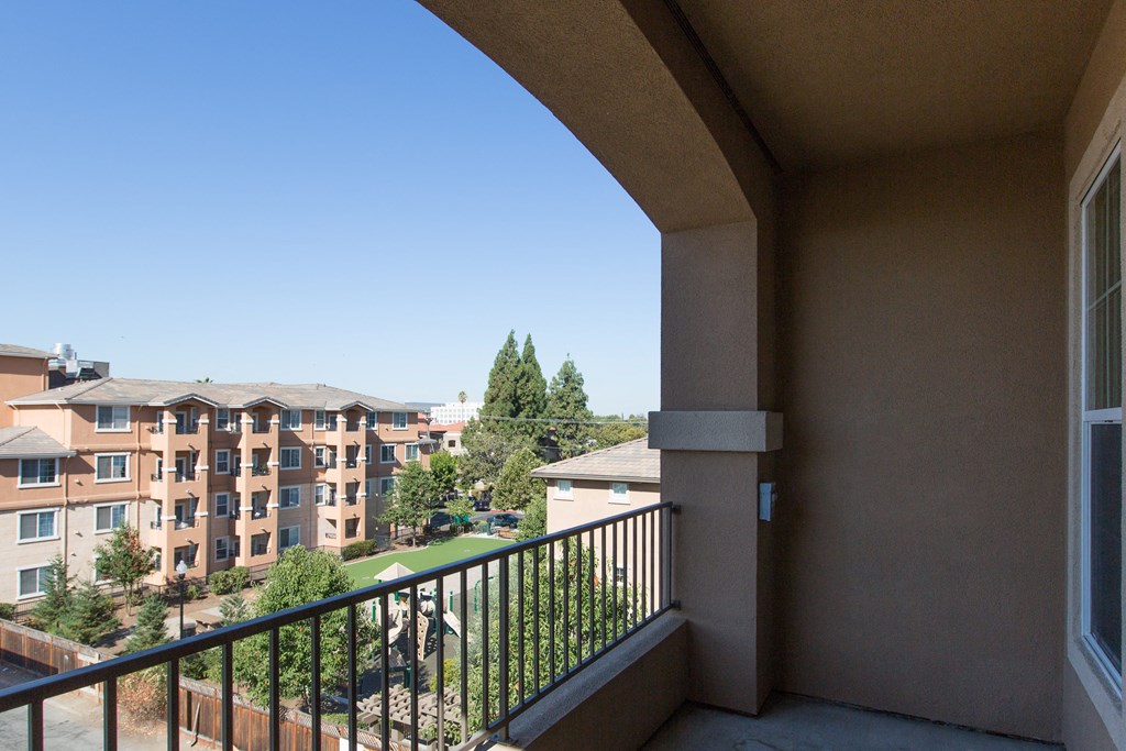 view from balcony and exterior of building