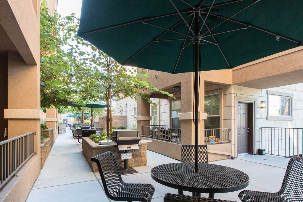 patio area with grills