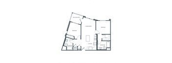 B1 Floor Plan at NoMa Apartments, Walnut Creek, CA