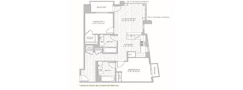 B1 – 2 Bedroom 2 Bath Floor Plan Layout – Unknown Square Footage