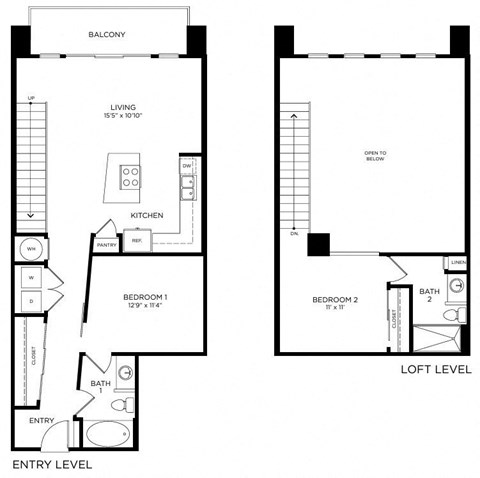 B1R - 2 bed 2 bath - 1091 sqft at Trend Design District, Dallas, TX