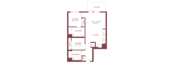 B4 - 2 bed 2 bath