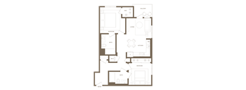 A floor plan of a house with labeled rooms such as Bedroom, Bath, Kitchen, Living room, and Balcony.